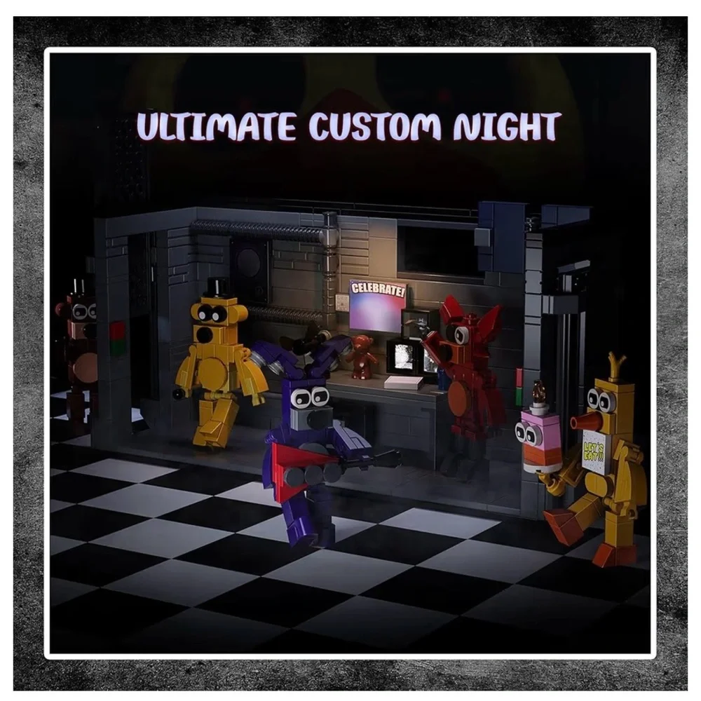 Five Nights Security Room Building Set,Fazbear Fredy Monster Action Figures